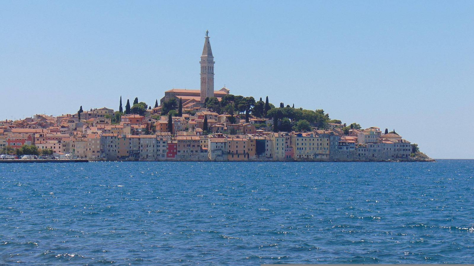 Rovinj old town seen from the sea