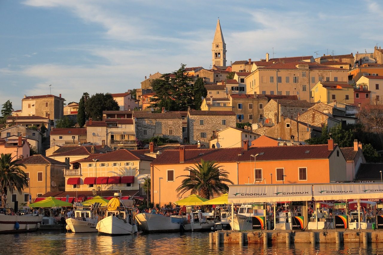 Vrsar old town above the harbour